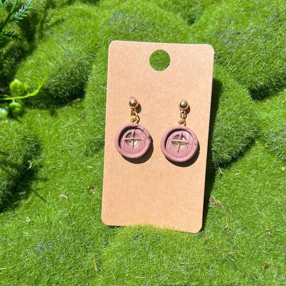 Fairy Window Polymer Clay Hypoallergenic Handmade Dangle Earrings Hobbit Fairy - Picture 6 of 10